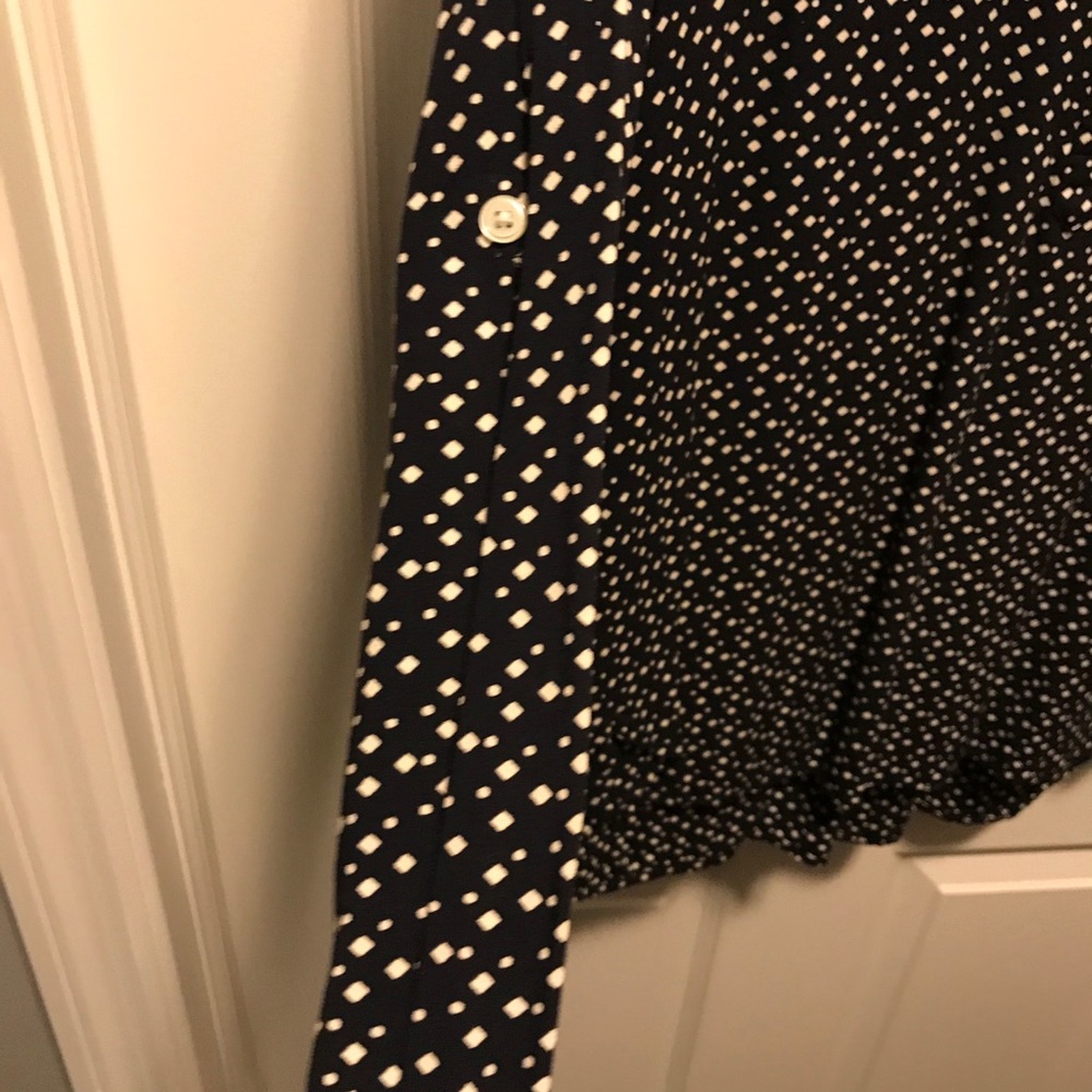 Loft Black Patterned Blouse - image 4